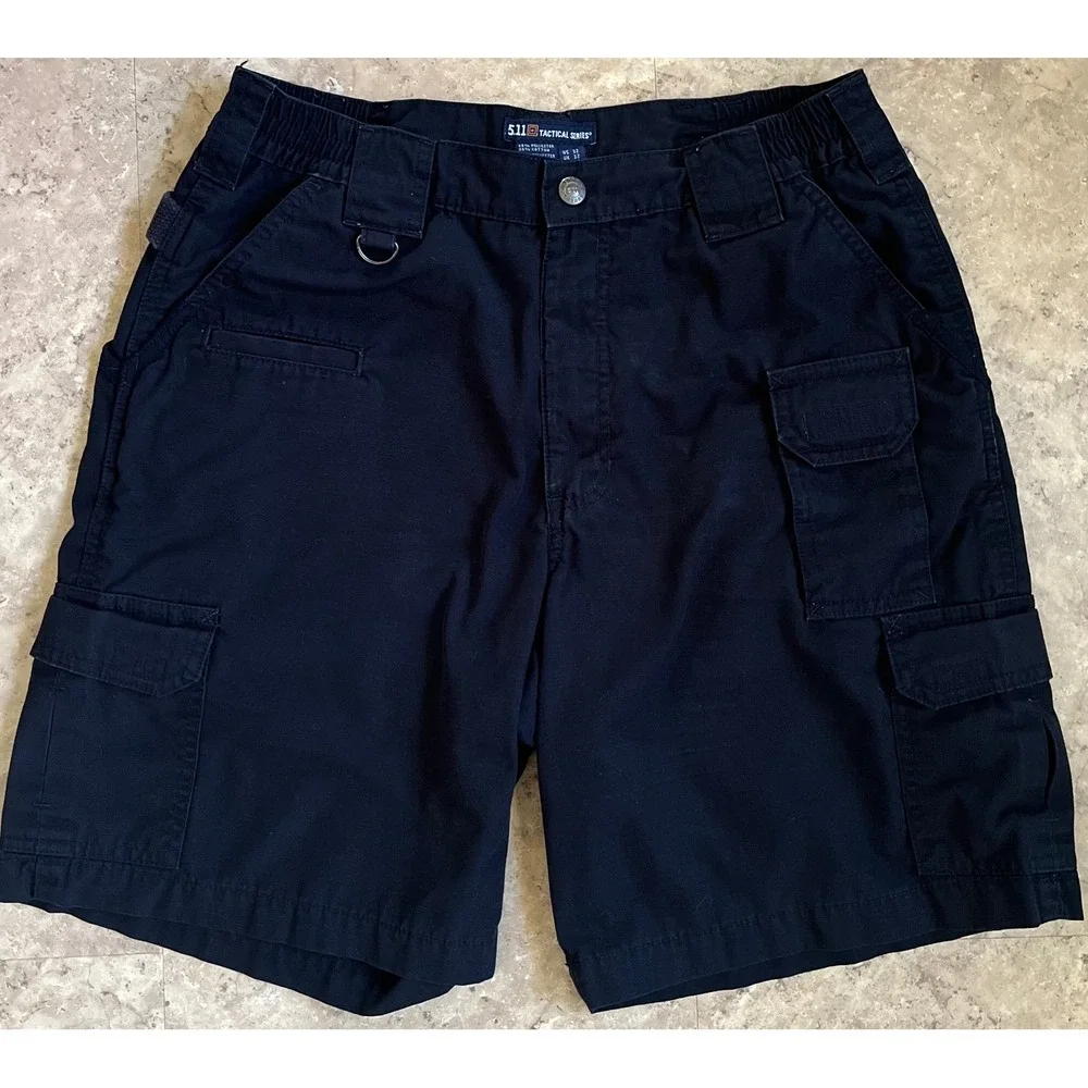 5.11 Tactical Series Mens Black Ripstop Cargo Shorts Size 32 Utility‎ Workwear